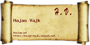Hajas Vajk névjegykártya